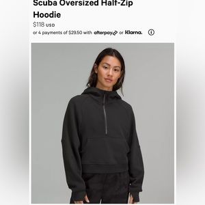 Lululemon Half Zip Scuba Hoodie